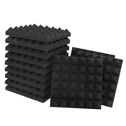 12 Pack 2-inch Pyramid Acoustic Foam Panels