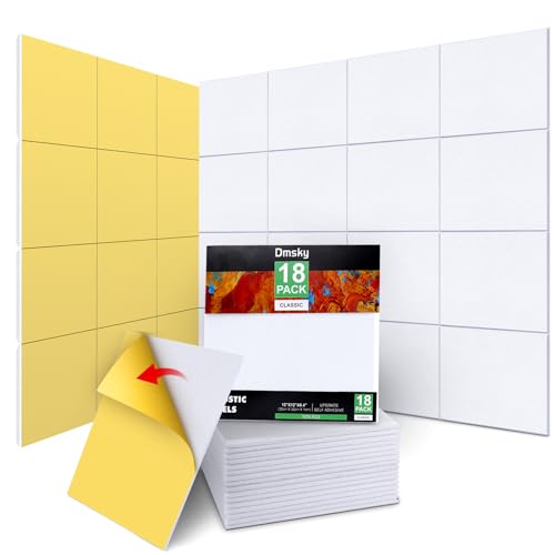 18 Pack Acoustic Panels 12 × 12 Sound Absorbing Wall Panels
