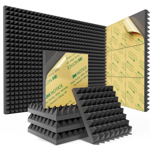 Sonicism Pyramid Acoustic Foam Panels (12 pack)