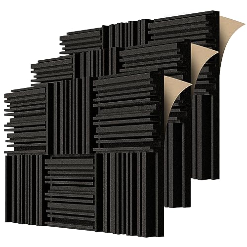 TroyStudio 2-inch Self-Adhesive Acoustic Foam Panels (18 pcs)