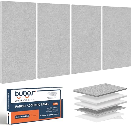 BUBOS 4-Pack Fabric Wrapped Acoustic Panels