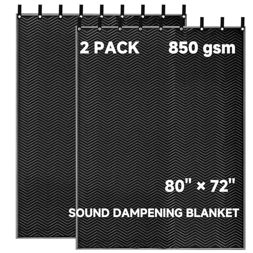 2 Pcs Large Sound Dampening Blanket 80 × 72