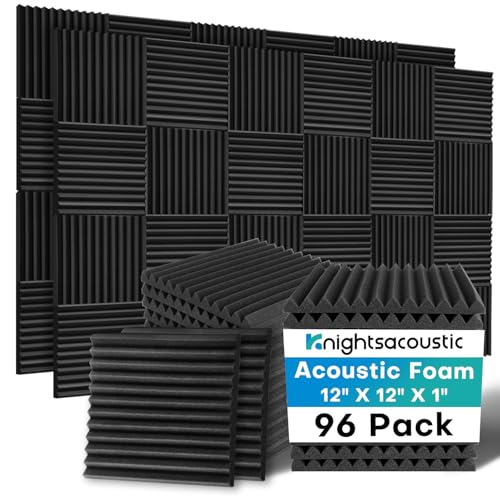Knightsacoustic 96 Pack Sound Proof Foam Panels
