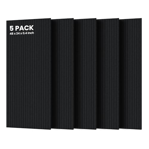 5 Pack Acoustic Panels (48x24, polyester fiber)