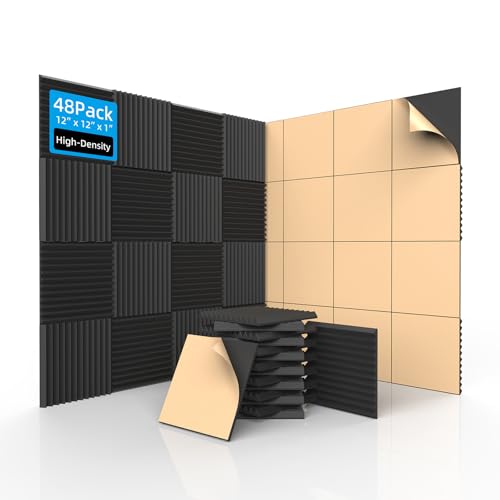 48 Pack Self-Adhesive Foam Panels