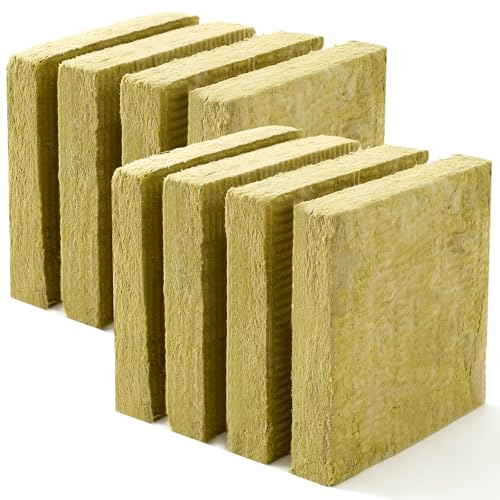8 Pcs Rockwool Mineral Wool Insulation Board